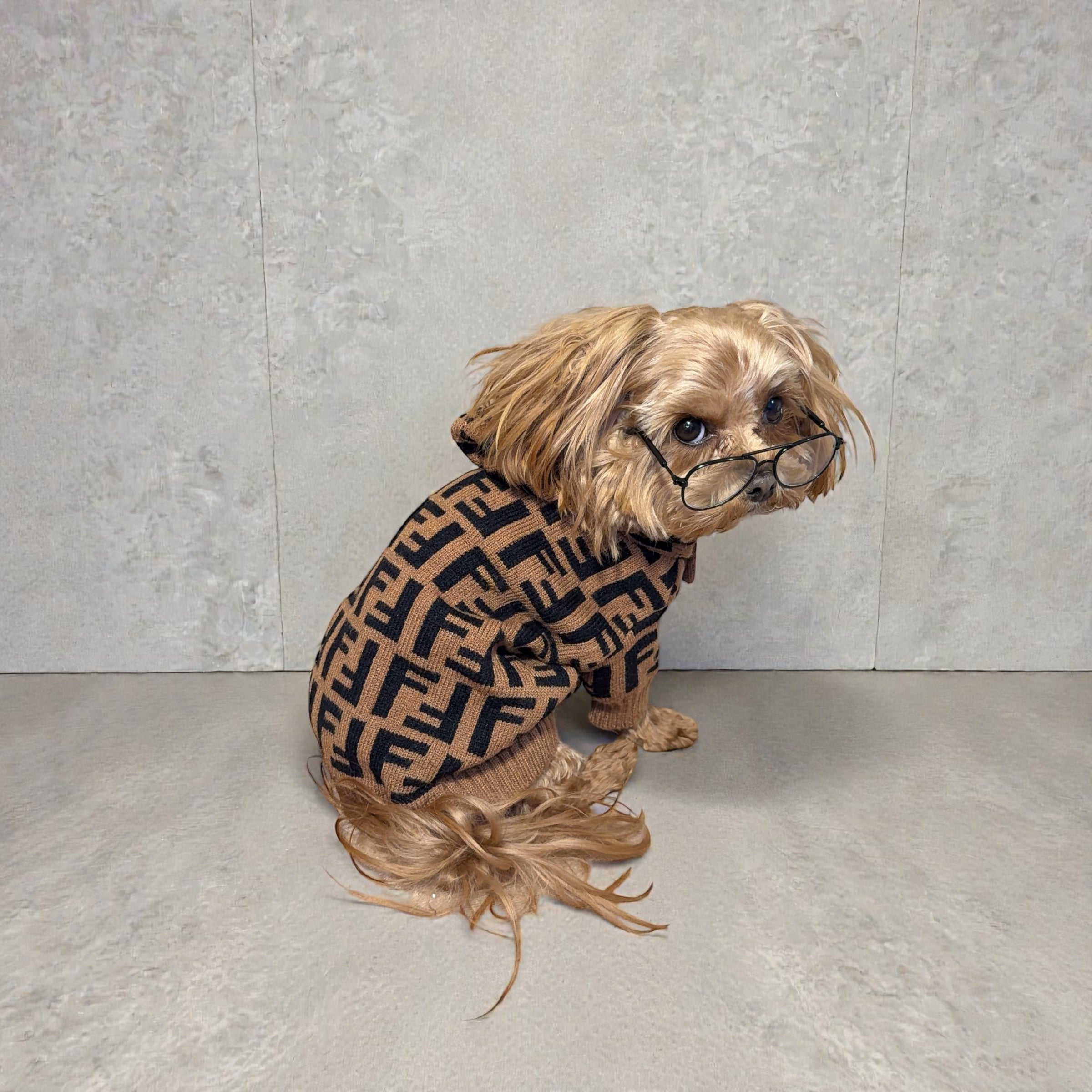 Monogram Knit Hoodie