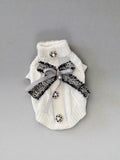 White Knit Dog Sweater