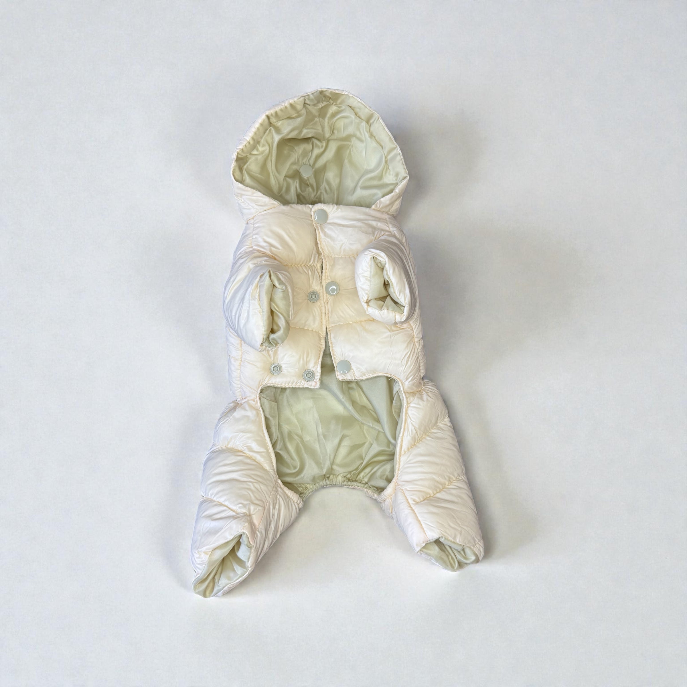 Waterproof Hooded Dog Winter Jumpsuit with Down Cotton Insulation