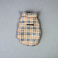Plaid Puffer Vest – Beige Check