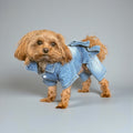 Denim Fleece-Lined Dog Jumpsuit with Harness Ring