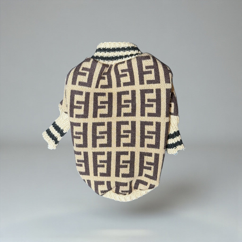 Monogram Knit Dog Sweater