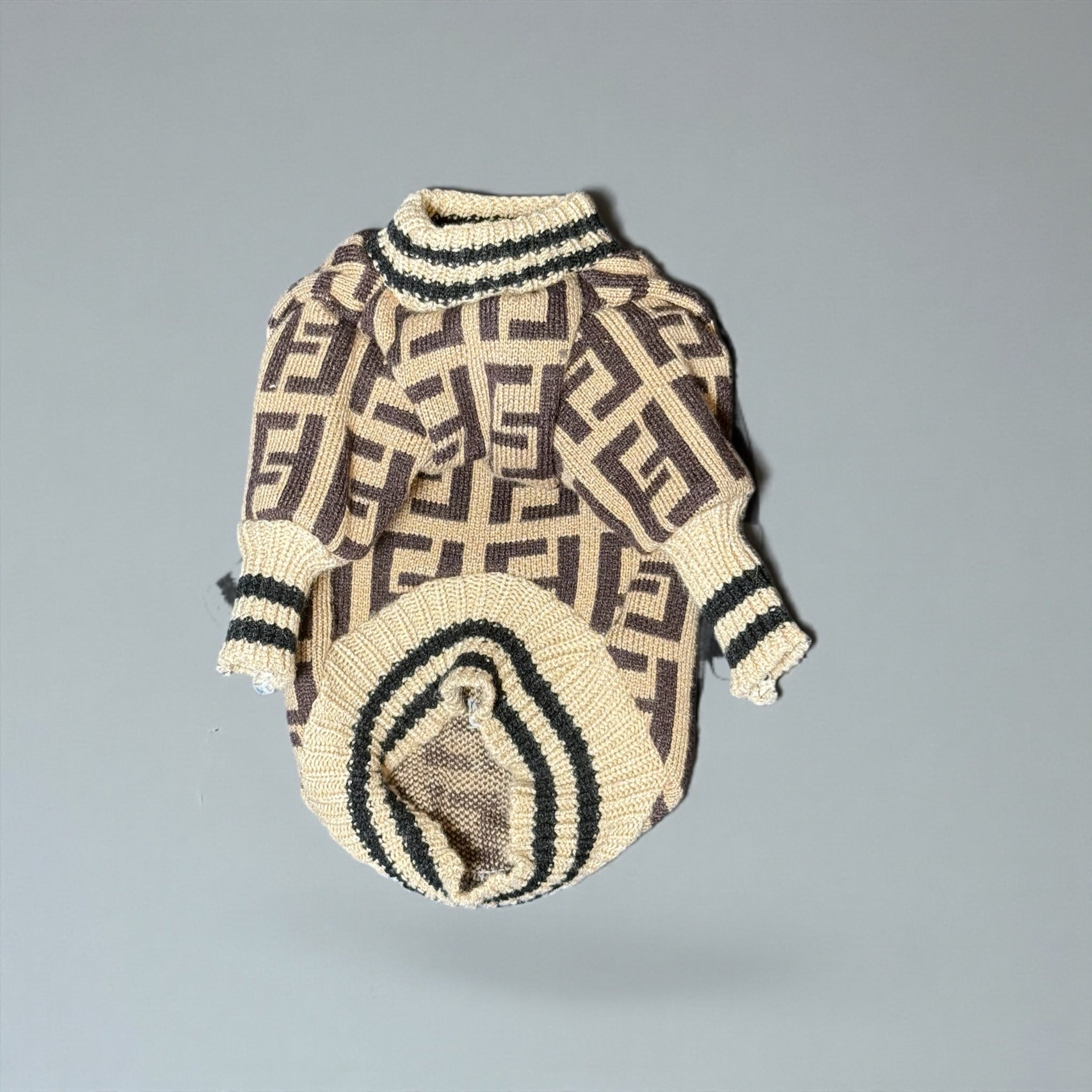 Monogram Knit Dog Sweater