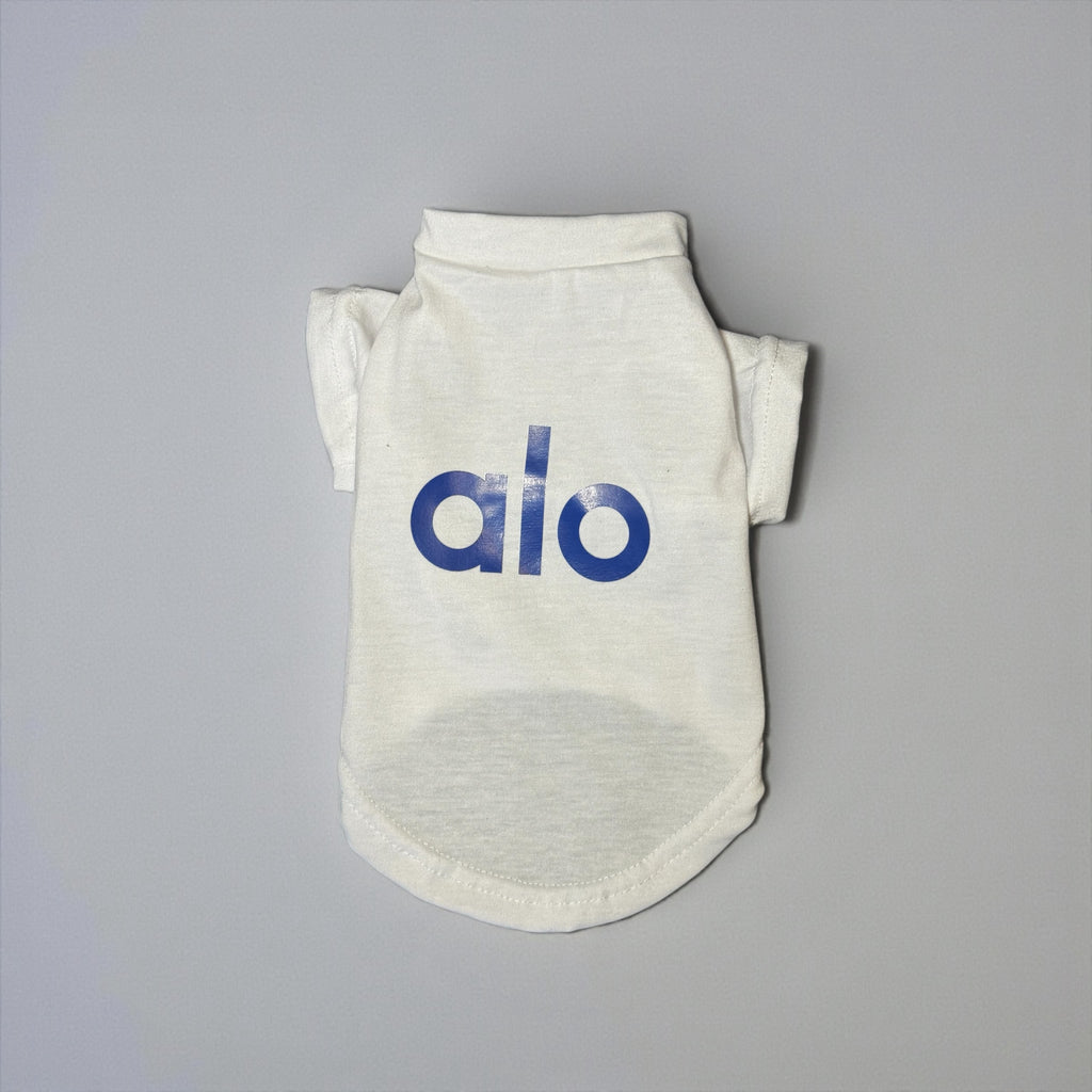Classic Cotton Dog T-Shirt with Logo Print